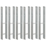 ZNTS Fence Anchors 6 pcs Silver 9x6x60 cm Galvanised Steel 145300