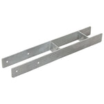 ZNTS Fence Anchors 6 pcs Silver 9x6x60 cm Galvanised Steel 145300