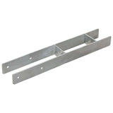ZNTS Fence Anchors 6 pcs Silver 9x6x60 cm Galvanised Steel 145300