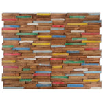 ZNTS Wall Cladding Panels 20 pcs Teak 2 m 279064