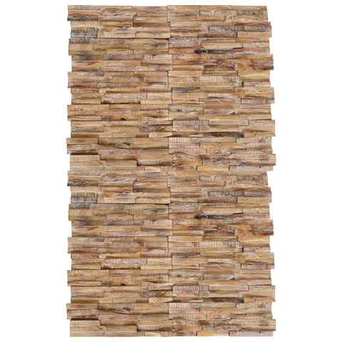 ZNTS 3D Wall Cladding Panels 20 pcs Solid Teak 2 m 279066