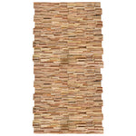 ZNTS 3D Wall Cladding Panels 20 pcs Solid Teak 2 m 279067