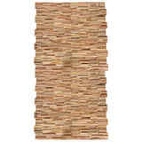 ZNTS 3D Wall Cladding Panels 20 pcs Solid Teak 2 m 279067