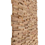 ZNTS 3D Wall Cladding Panels 20 pcs Solid Teak 2 m 279067