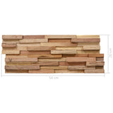 ZNTS 3D Wall Cladding Panels 20 pcs Solid Teak 2 m 279067