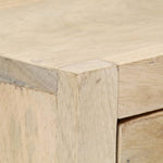 ZNTS Drawer Cabinet Gold 45x30x105 cm Solid Mango Wood 286503