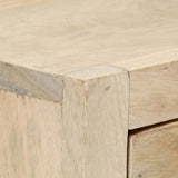 ZNTS Drawer Cabinet Gold 45x30x105 cm Solid Mango Wood 286503