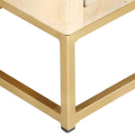 ZNTS Drawer Cabinet Gold 45x30x105 cm Solid Mango Wood 286503