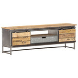 ZNTS TV Cabinet 120x30x40 cm Solid Mango Wood 286533