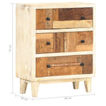 ZNTS Side Cabinet 60x30x75 cm Solid Reclaimed Wood 286538