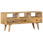 ZNTS TV Cabinet 110x36x50 cm Solid Mango Wood 285824