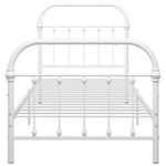 ZNTS 284493 Bed Frame without Mattress White Metal 100x200 cm