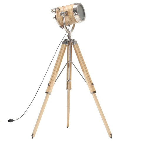 ZNTS Tripod Floor Lamp Solid Mango Wood 131 cm 286114