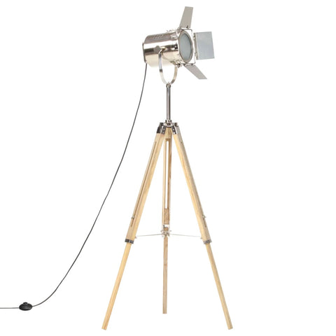 ZNTS Tripod Floor Lamp Solid Mango Wood 140 cm 286116