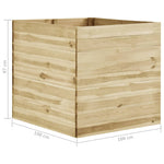 ZNTS Garden Raised Bed 100x100x97 cm Impregnated Pinewood 49184