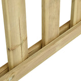 ZNTS Garden Fence with 2 Posts Impregnated Pinewood 182x150 cm 49203