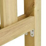 ZNTS Garden Fence with 2 Posts Impregnated Pinewood 182x150 cm 49203