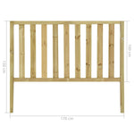 ZNTS Garden Fence with 2 Posts Impregnated Pinewood 182x150 cm 49203