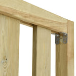 ZNTS Garden Fence with 2 Posts Impregnated Pinewood 182x170 cm 49204