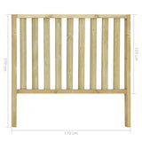 ZNTS Garden Fence with 2 Posts Impregnated Pinewood 182x170 cm 49204