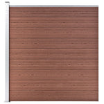 ZNTS Garden Fence WPC 175x186 cm Brown 49068