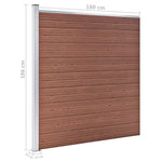 ZNTS Garden Fence WPC 175x186 cm Brown 49068