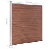 ZNTS Garden Fence WPC 175x186 cm Brown 49068
