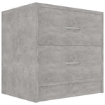 ZNTS Bedside Cabinets 2 pcs Concrete Grey 40x30x40 cm Engineered Wood 801044