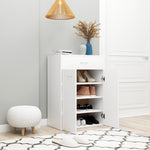 ZNTS Shoe Cabinet White 60x35x84 cm Engineered Wood 801071