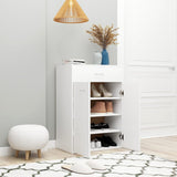 ZNTS Shoe Cabinet White 60x35x84 cm Engineered Wood 801071
