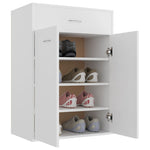 ZNTS Shoe Cabinet White 60x35x84 cm Engineered Wood 801071