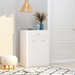 ZNTS Shoe Cabinet White 60x35x84 cm Engineered Wood 801071