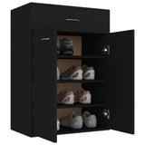 ZNTS Shoe Cabinet Black 60x35x84 cm Engineered Wood 801072