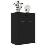 ZNTS Shoe Cabinet Black 60x35x84 cm Engineered Wood 801072