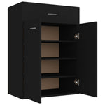 ZNTS Shoe Cabinet Black 60x35x84 cm Engineered Wood 801072