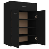 ZNTS Shoe Cabinet Black 60x35x84 cm Engineered Wood 801072
