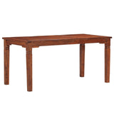 ZNTS Dining Table 160x80x76 cm Solid Acacia Wood 286254