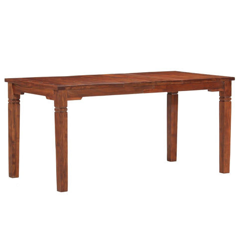 ZNTS Dining Table 160x80x76 cm Solid Acacia Wood 286254