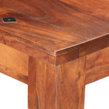 ZNTS Dining Table 160x80x76 cm Solid Acacia Wood 286254