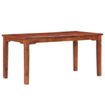 ZNTS Dining Table 160x80x76 cm Solid Acacia Wood 286254