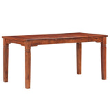 ZNTS Dining Table 160x80x76 cm Solid Acacia Wood 286254