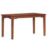 ZNTS Dining Table 140x70x76 cm Solid Acacia Wood 286255