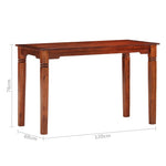 ZNTS Dining Table 120x60x76 cm Solid Acacia Wood 286256