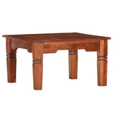 ZNTS Side Table 60x60x35 cm Solid Acacia Wood 286259
