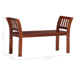 ZNTS Bench 111 cm Solid Acacia Wood 286264