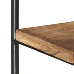ZNTS 5-Tier Bookshelf 80x35x180 cm Solid Mango Wood and Steel 286269