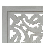 ZNTS Hand carved 3-Panel Room Divider Grey 120x165 cm Solid Mango Wood 285337