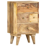 ZNTS Bedside Cabinet 36x30x60 cm Solid Mango Wood 286123