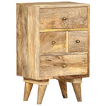ZNTS Bedside Cabinet 36x30x60 cm Solid Mango Wood 286123