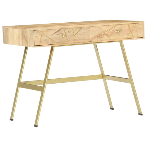 ZNTS Writing Desk with Drawers 100x55x75 cm Solid Mango Wood 286150